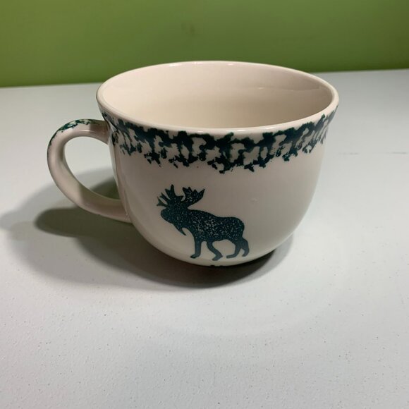 Blue Folk Craft Moose Country by Tienshan Soup Mug/ Coffee Mug - Picture 3 of 4